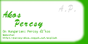 akos percsy business card